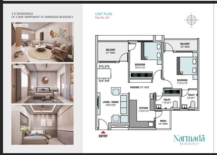 Narmada Residency 2BHK , Nagpur 4