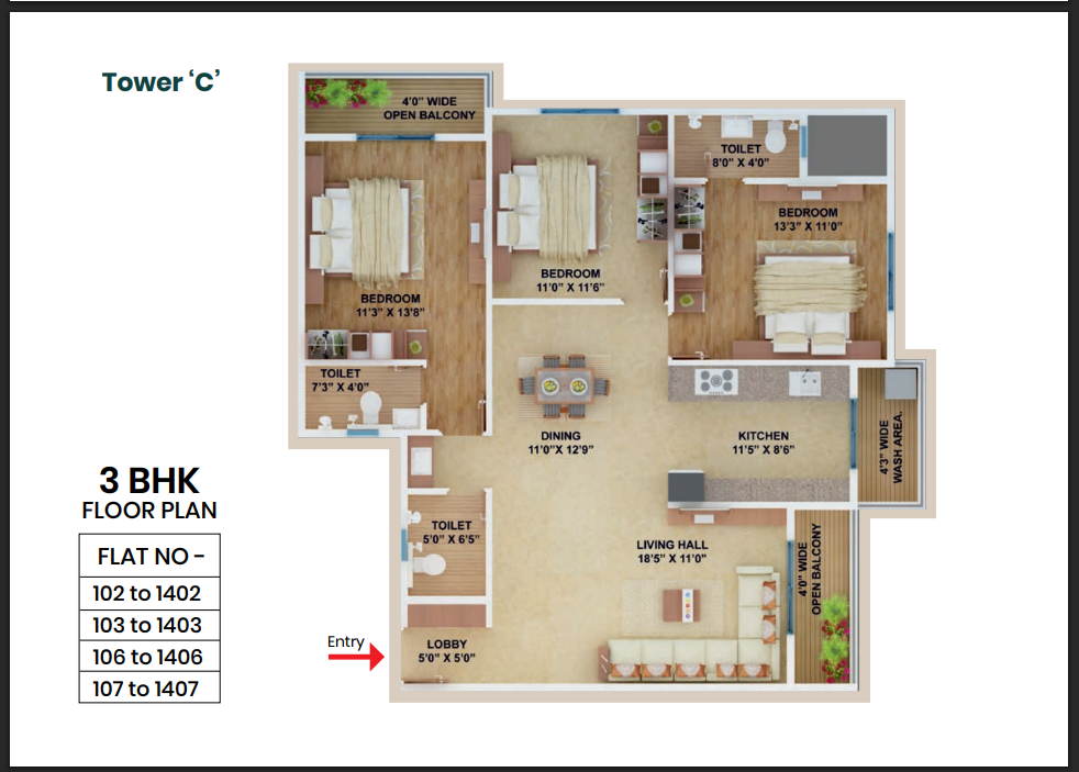 Pyramid amara Nagpur 2BHK & 3BHK, Nagpur 3
